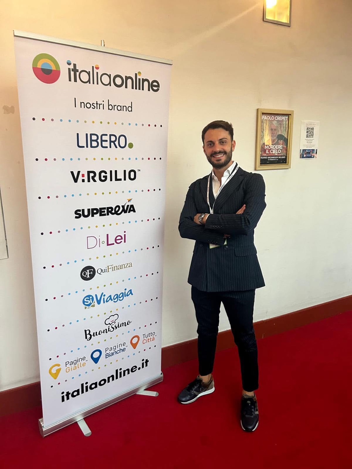Roberto Serritella fotografato a un evento Italiaonline